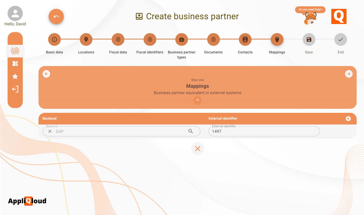 Business partner contact log in