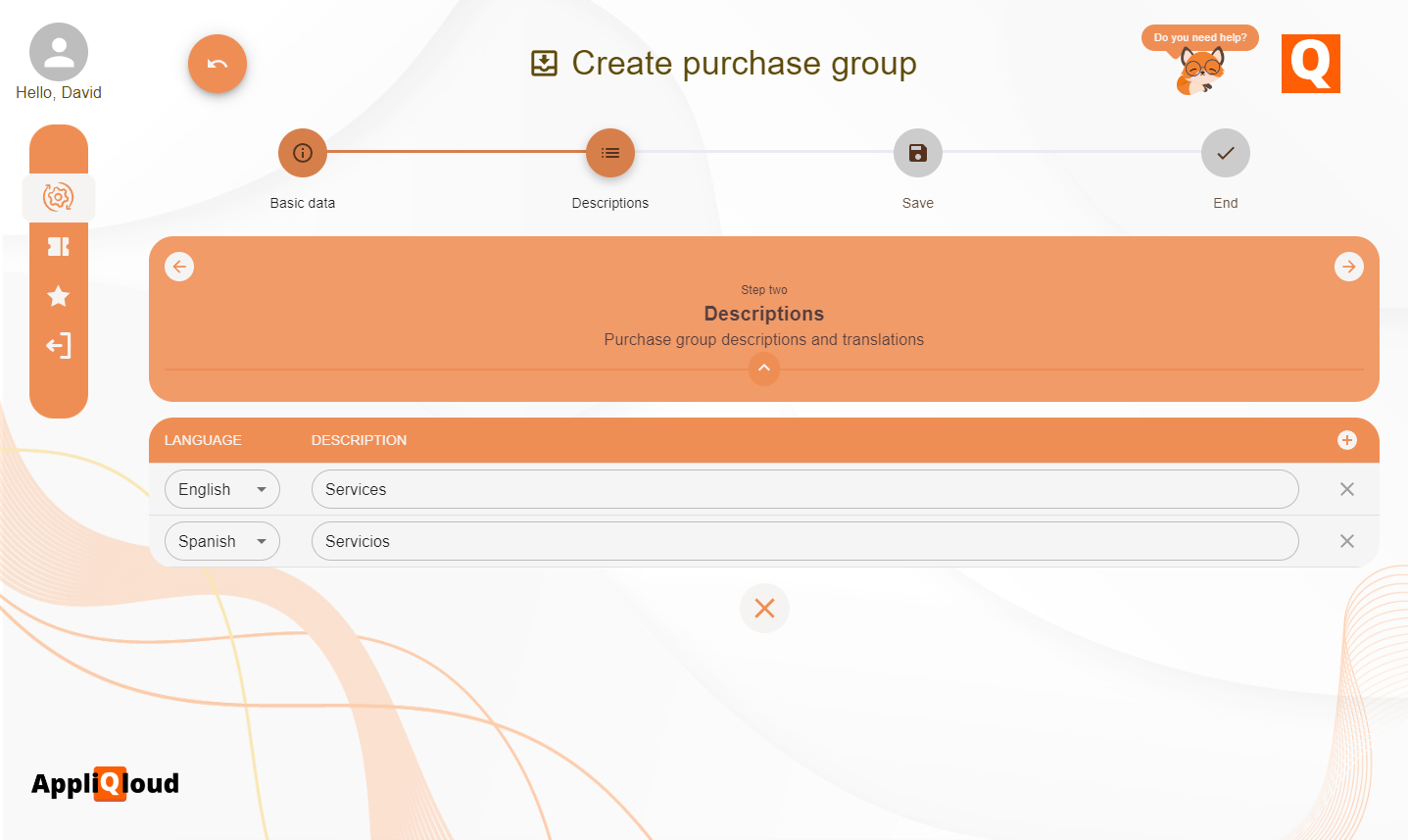 Organizational structure - purchase entities language