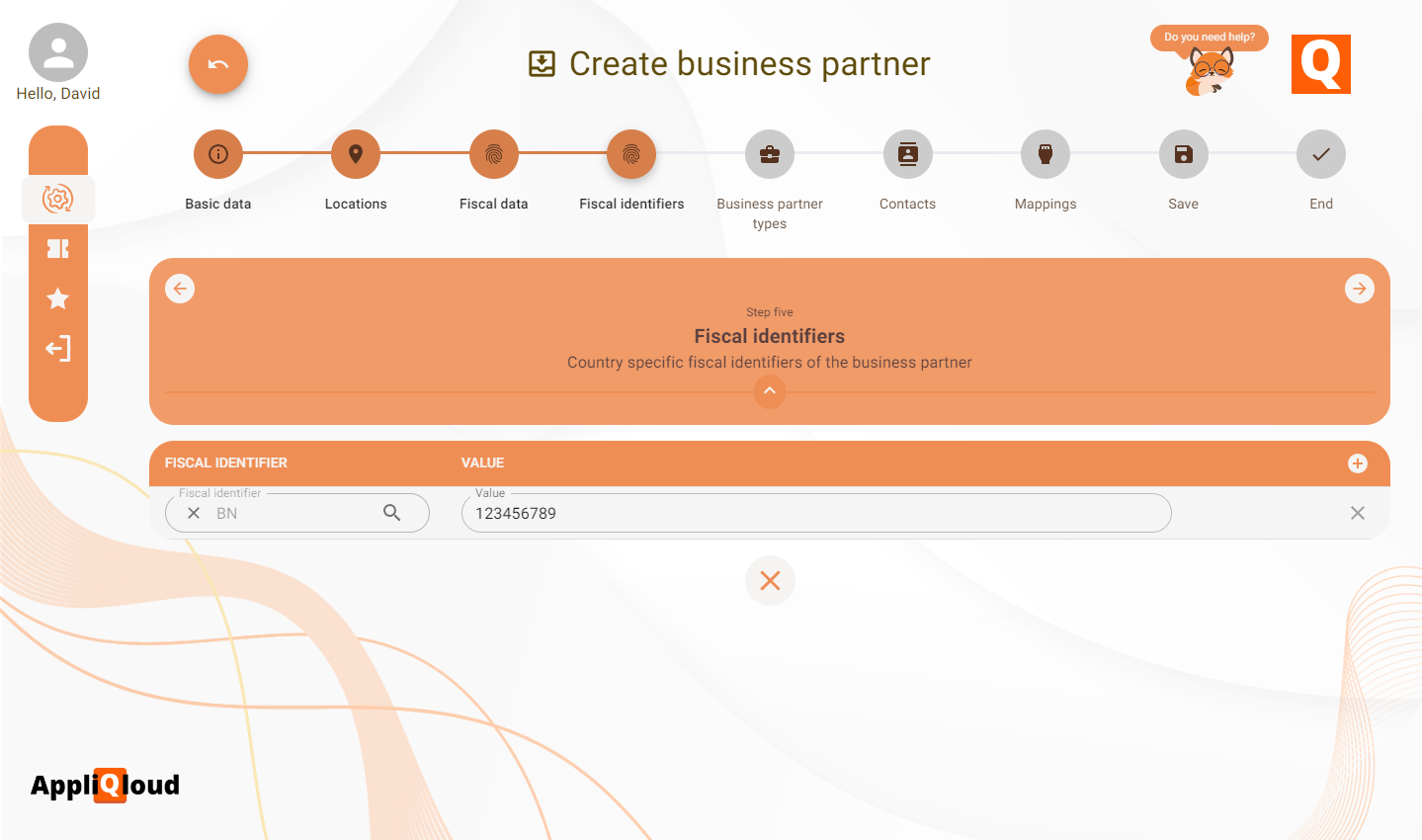 Business partner fiscal identifier