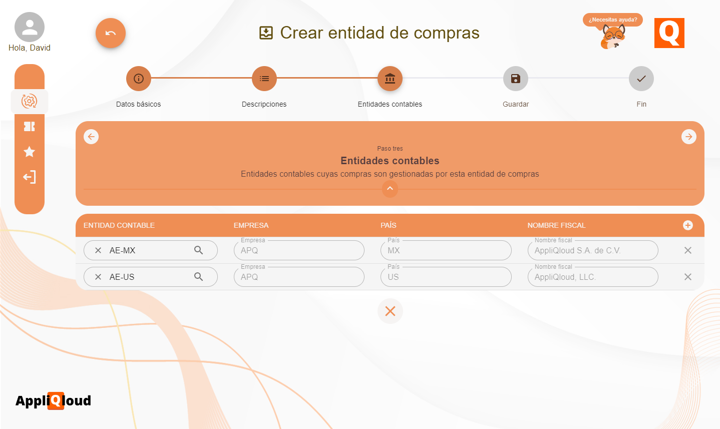 Organizational structure - purchase entities language